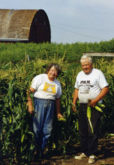 An Elder Man and Woman in a Corn Field
